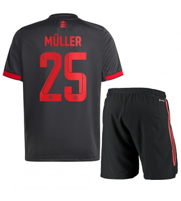 Bayern Munich Thomas Muller #25 Tredjedraktsett Barn 2022-23 Kortermet (+ Korte bukser)